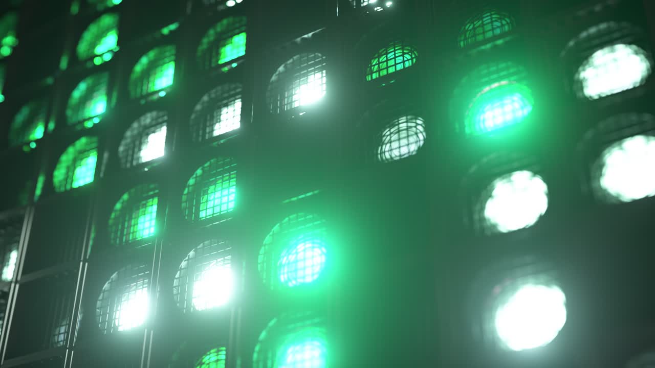 pared de led resplandeciente abstracta