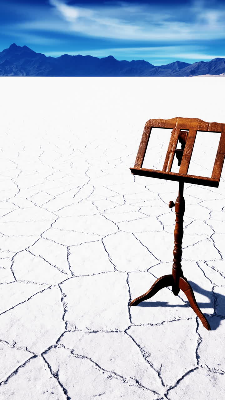 un puesto de música en el desierto