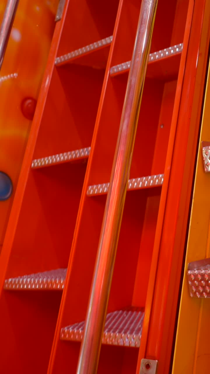 Industrial Ladders and Stairs with Textured Metal Steps