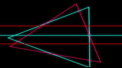 animation of colorful geometrical shapes over black background