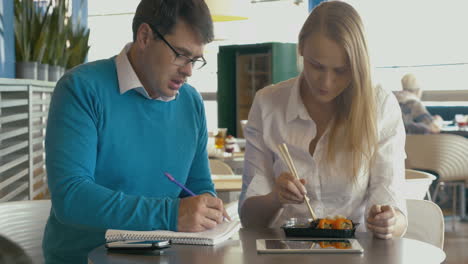 Students-Preparing-Class-Project-during-the-Lunch-Break