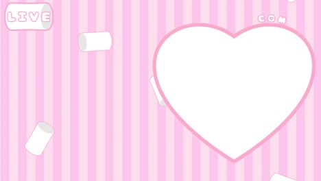 marshmallow heart looping streaming background. 1080p.mp4