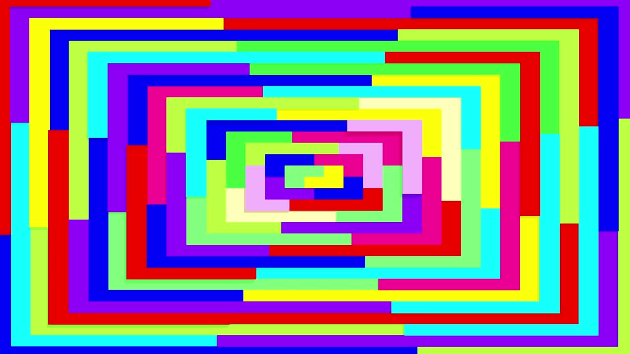 colorida caja de forma geométrica movimiento de bucle sin costuras suavemente alrededor puede ser utilizado como fondo para la educación del niño.
