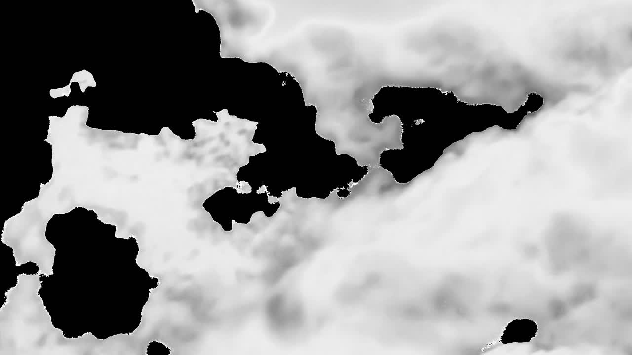 Serene sky with fluffy clouds animated overlay, transparent 4K video, alpha channel, ProRes 4444