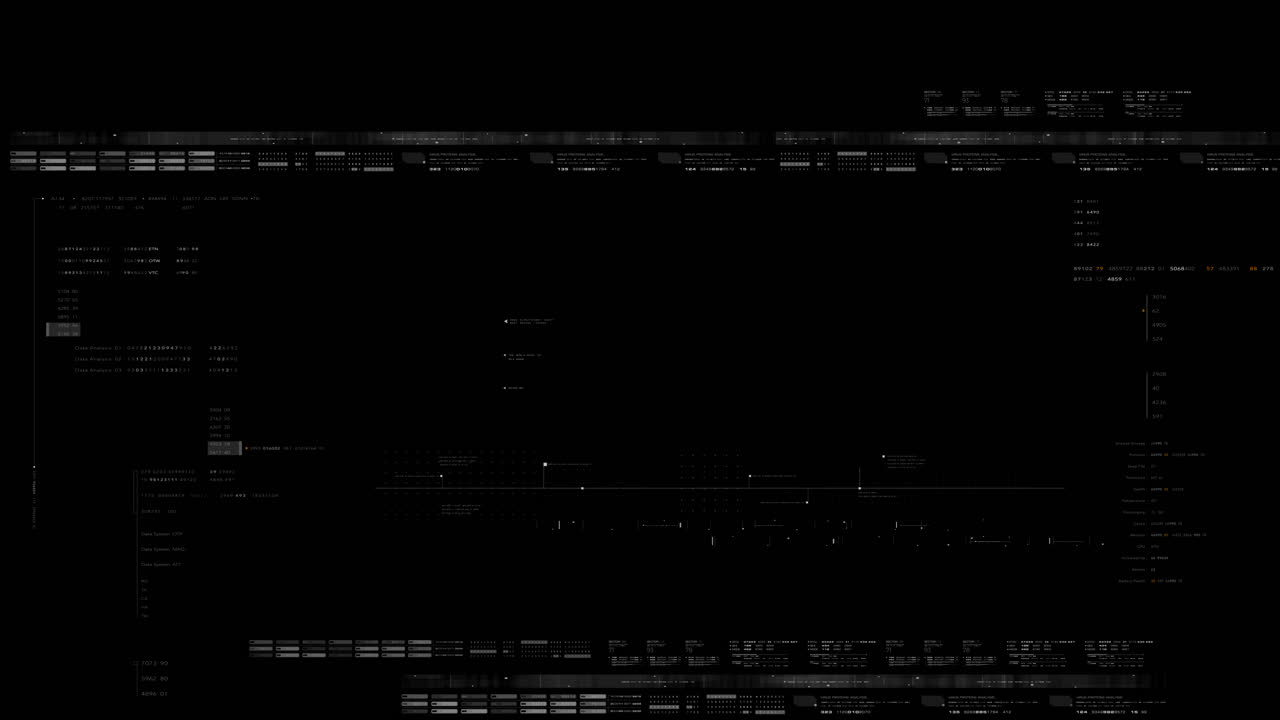 Futuristic HUD-UI template with alpha channel for seamless overlay