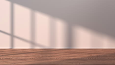 empty room with wooden floor, 3d rendering.