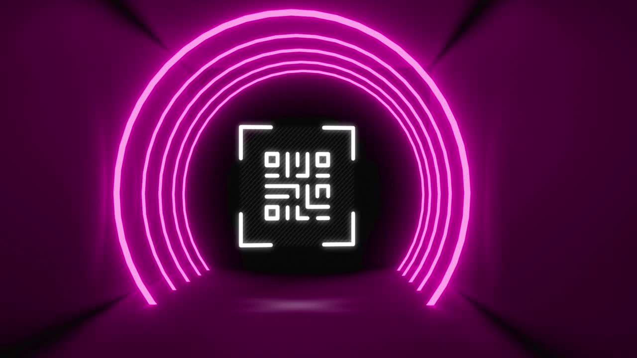 animación del código qr blanco parpadeante