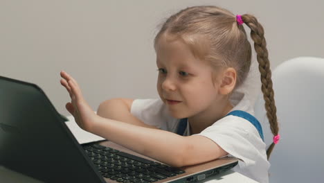 slow motion portrait of child with sad eyes