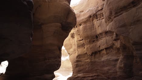 inside of the beautiful red canyon in eilat