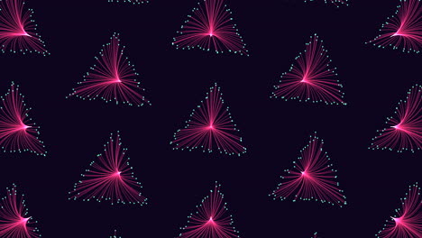 patrón de triángulo rosado simétrico sobre fondo oscuro diseño moderno y abstracto para sitios web y anuncios