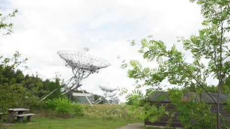 radio telescopes in a natural setting