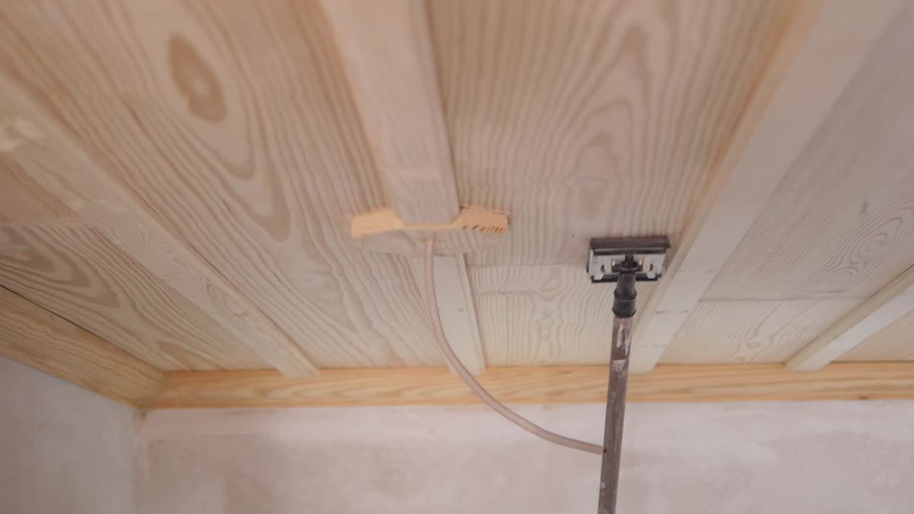 Wood Plank Ceiling Installation