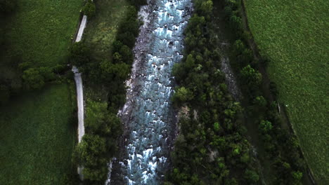 exotic wild stream of sorrosal waterfalls channel spain broto