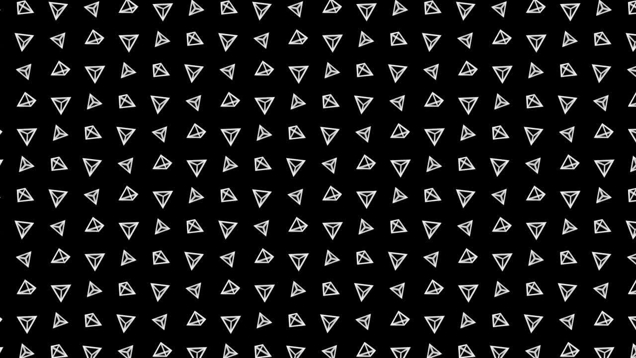 patrón de pirámide geométrica. baile de pirámides. animación de bucle de símbolo de negocio. diseño de red de negocios.