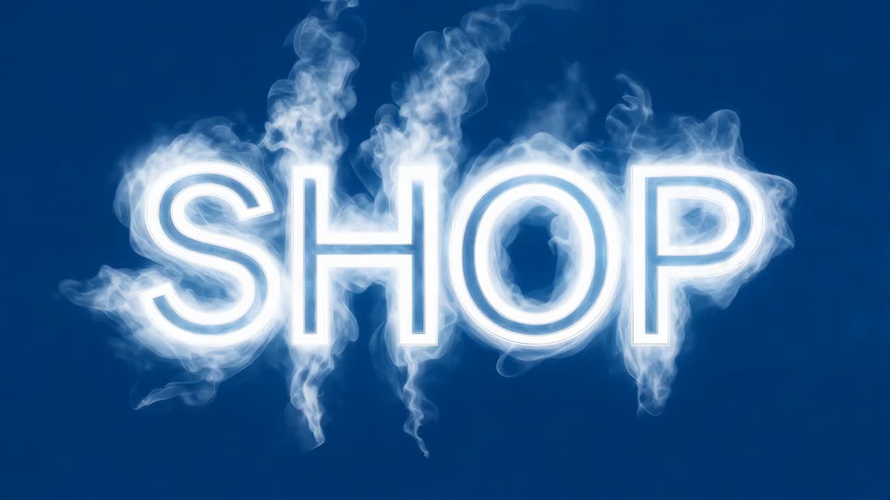 연기 효과가 있는 상점 로고