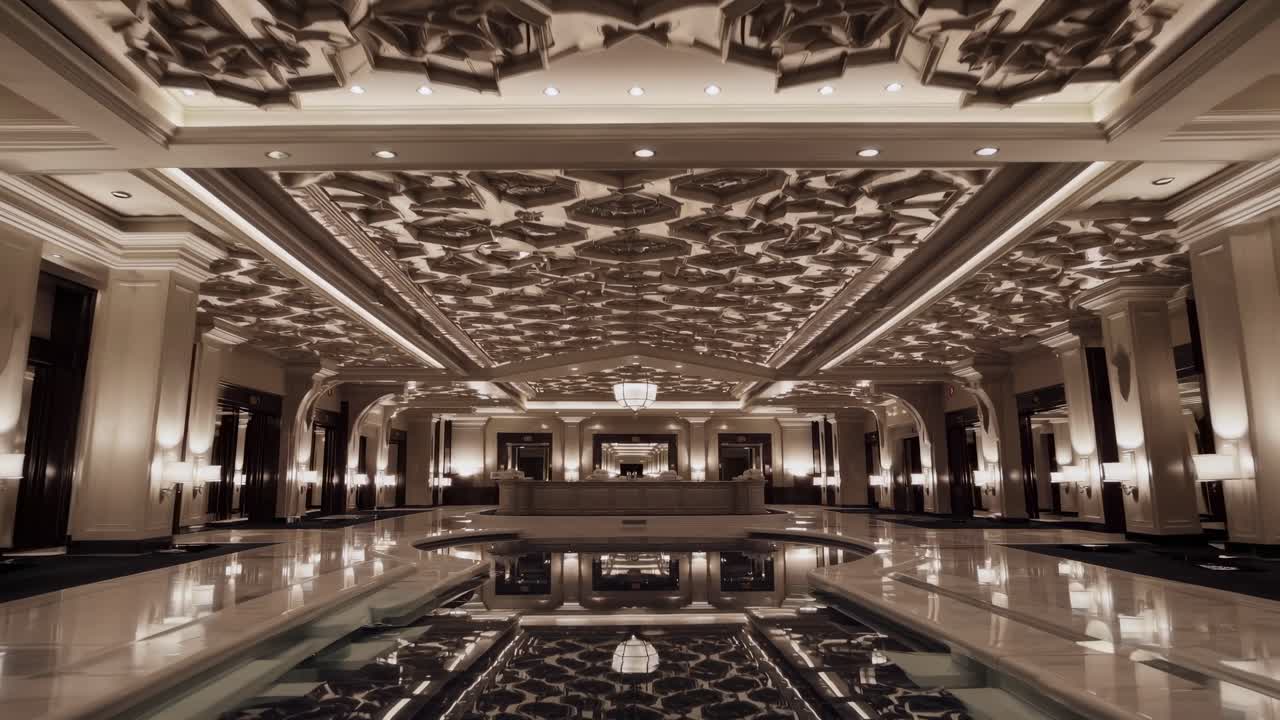 Elegant Hotel Lobby with Exquisite Detailing