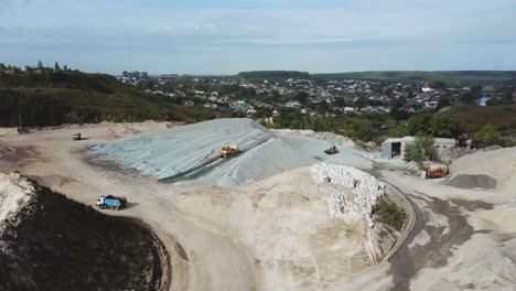 aerial view of quarry operations