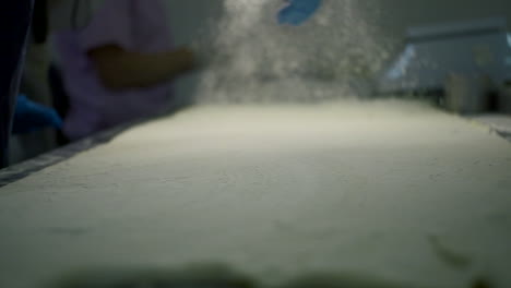 flour dusting dough