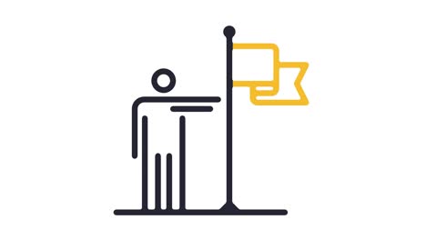 trends in leadership line icon animation with alpha
