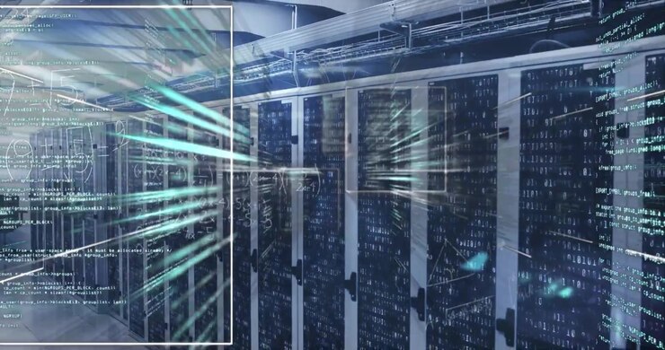 Animation of computer data processing over computer servers