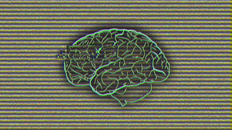 cerebro en un fondo gris