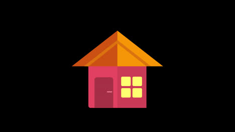 house-icon-loop-Animation-video-transparent-background-with-alpha-channel