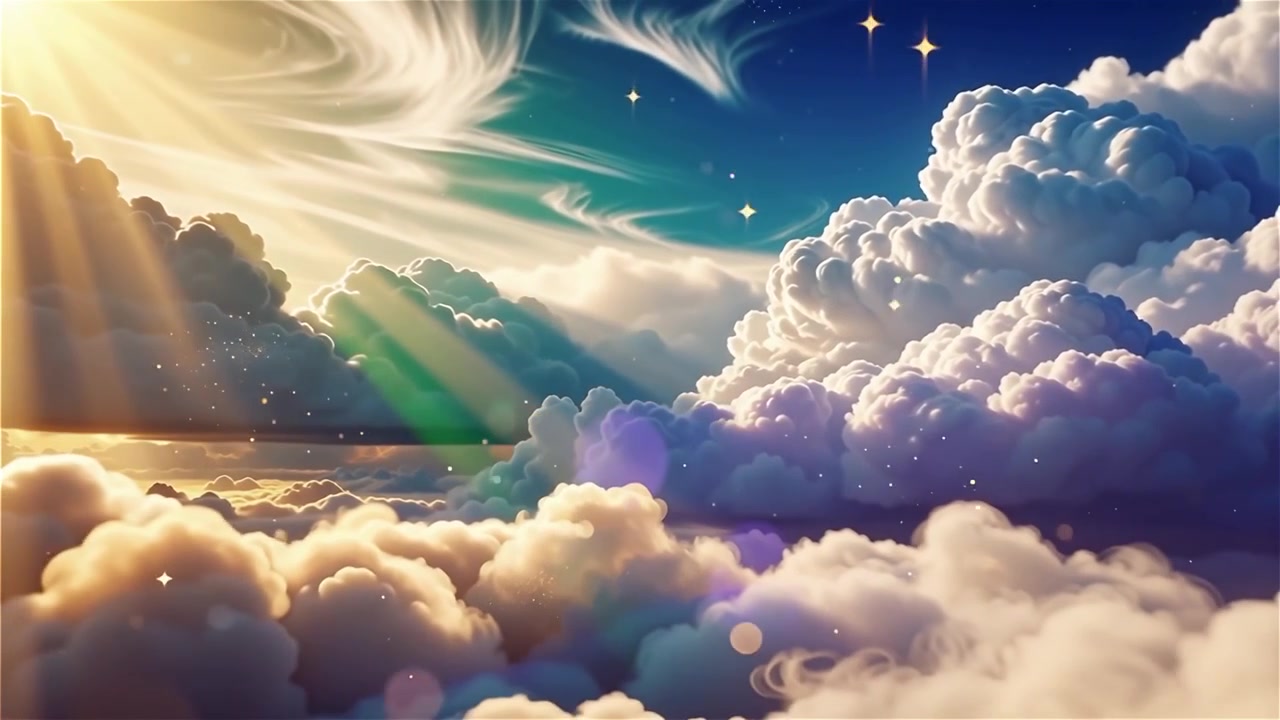 Christian Heavenly Light Worship Background