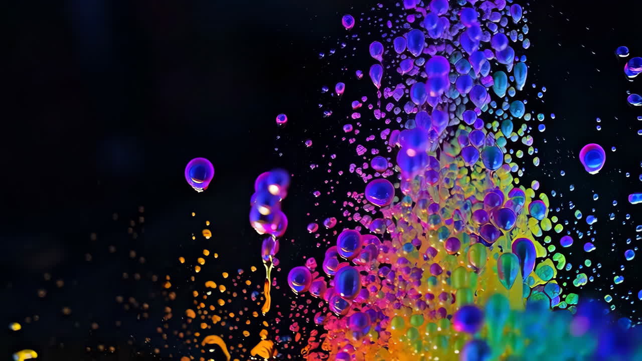 Abstract Rainbow Liquid Splash