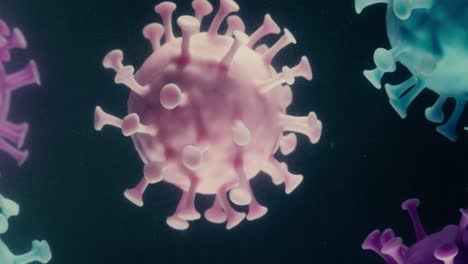 un macro de la molécula del virus del microscopio de la pandemia de la covid-19.