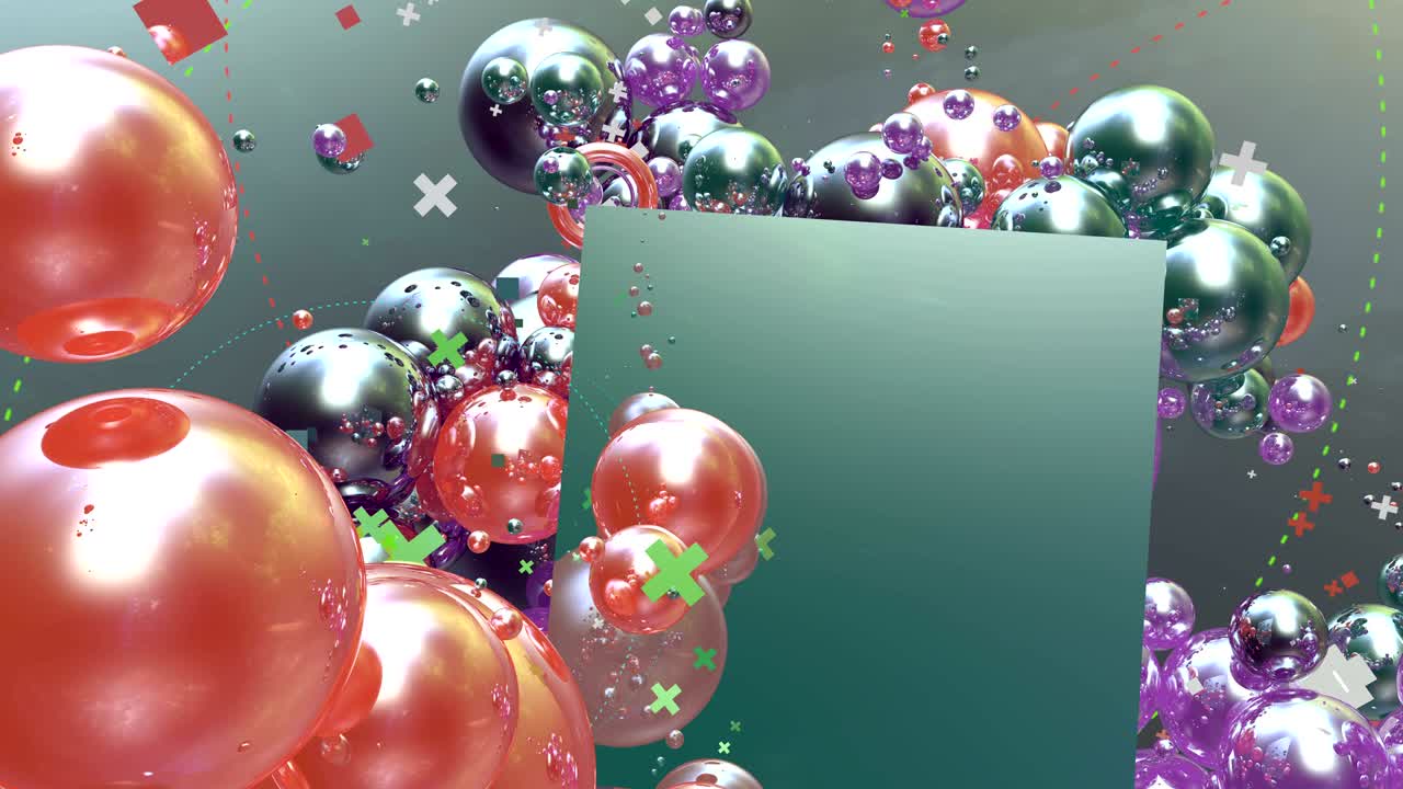 fondo hecho por muchas esferas que hacen diferentes patrones.