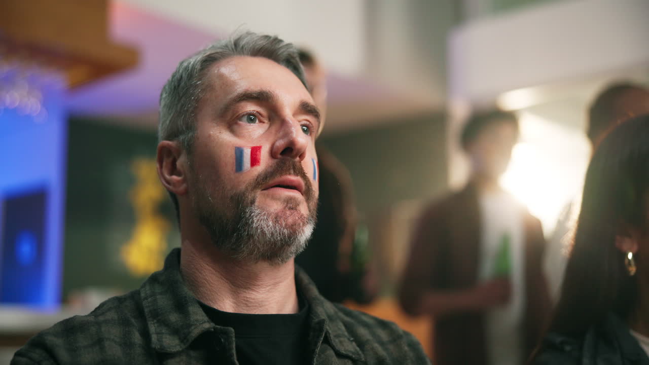 Excited French Fan Celebrating