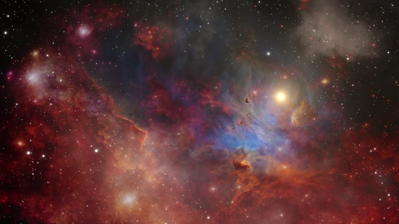 universe, nebula moving in space