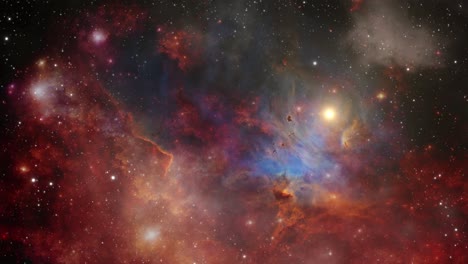 universe, nebula moving in space