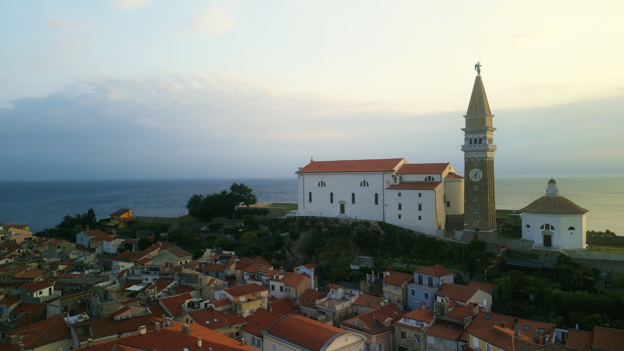 Veduta aerea di Pirano, Slovenia