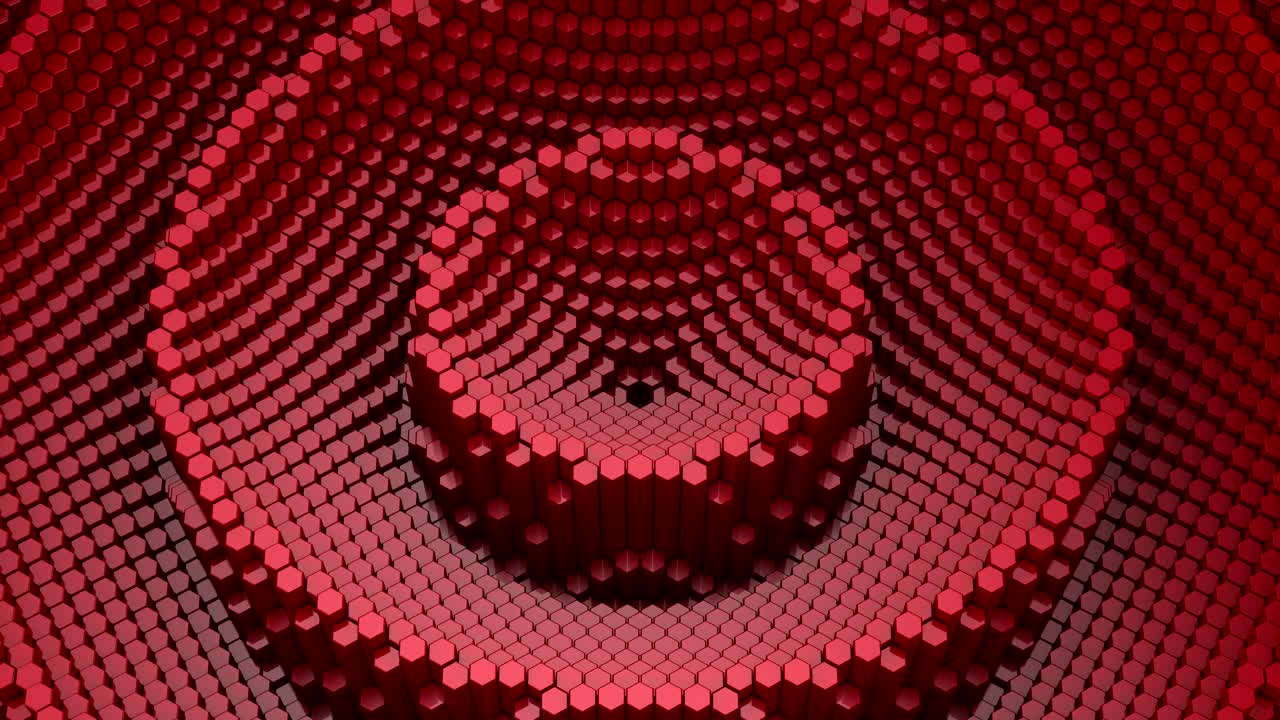 los hexágonos forman una onda