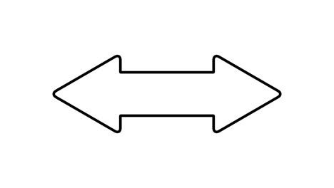 flecha blanca de doble dirección.