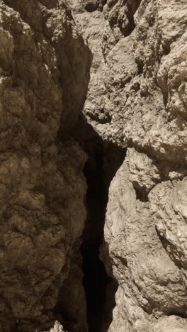 rock crevice in canyon