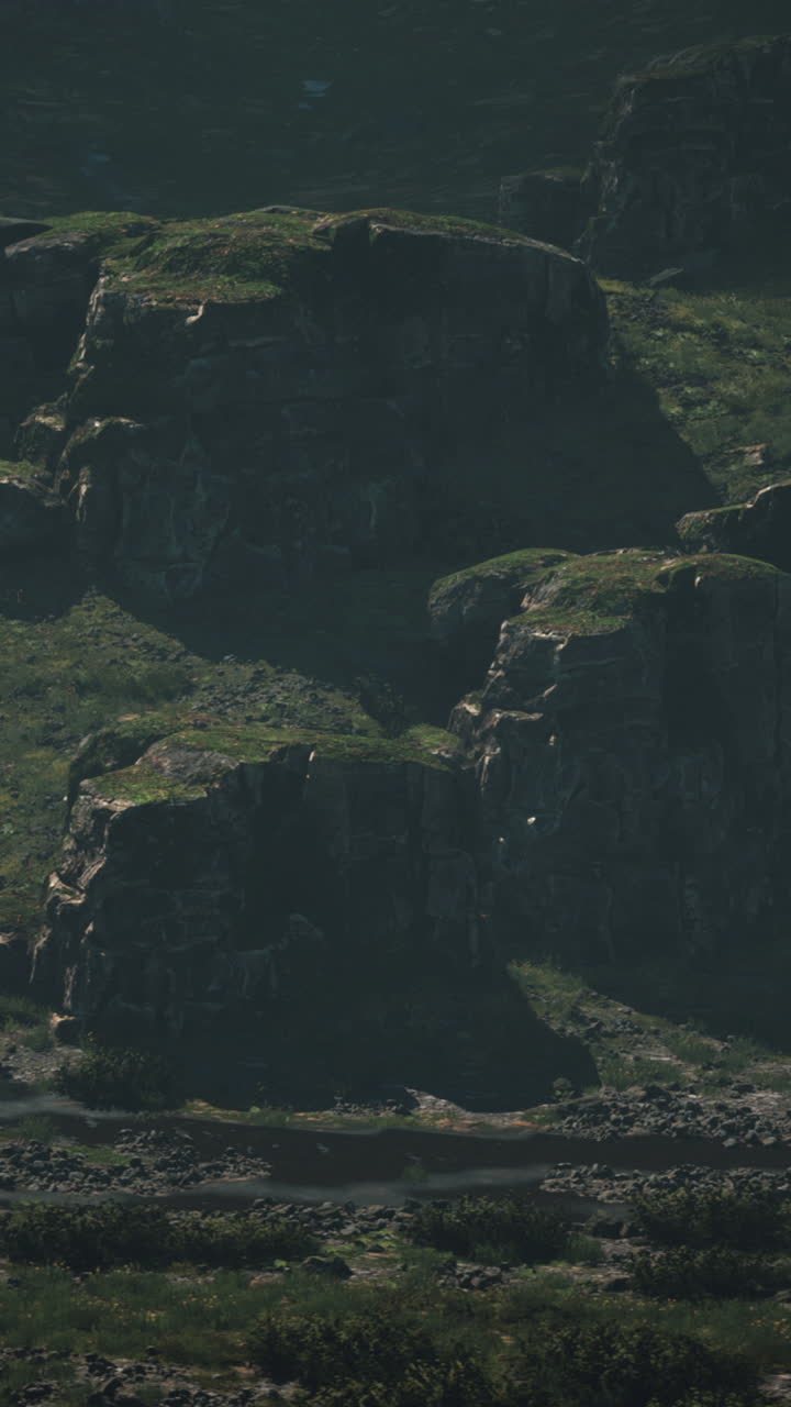 paisaje de montaña rocosa