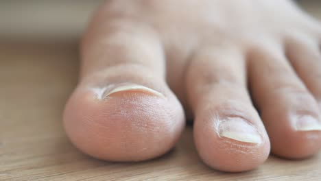 close-up of a human foot and toe