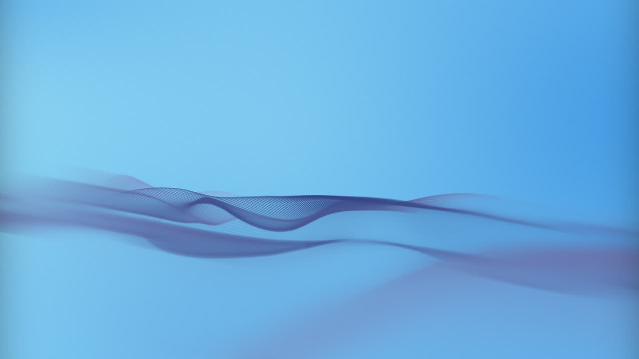 Futuristic Light Wave Motion with Soft Blue Gradient