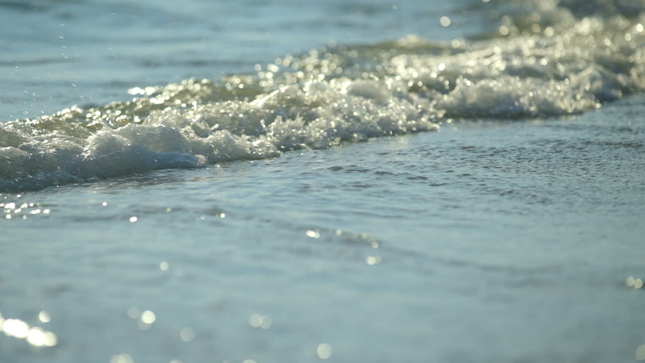 Waves lapping on the shore