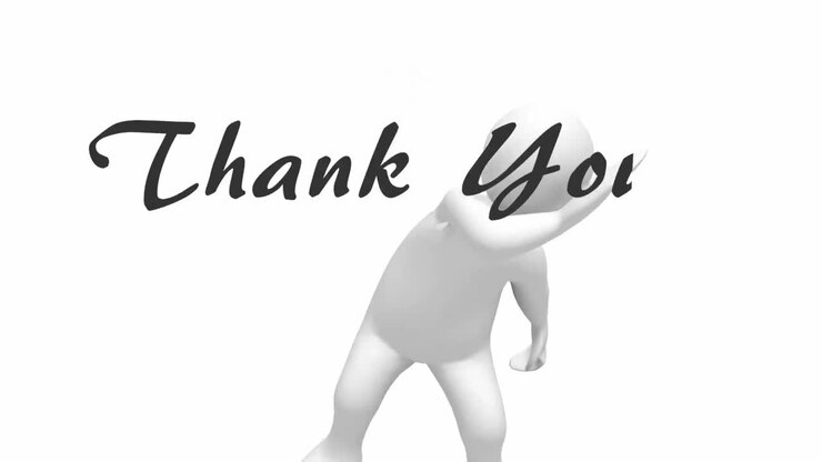 animation präsentiert 3d-mann schreiben danke!