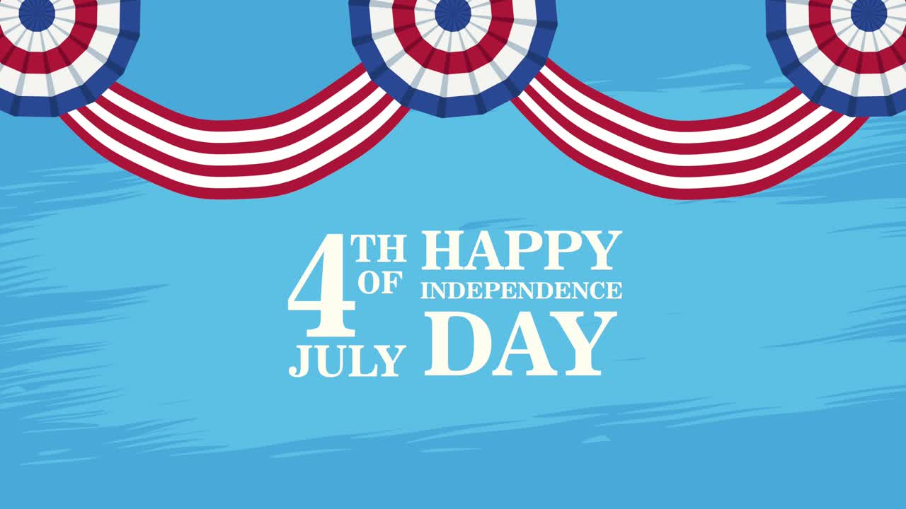 happy usa independence day lettering