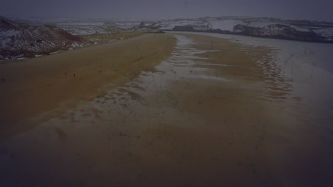animation of network of connections over seascape
