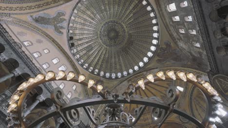 hagia sophia interior: dome and chandelier