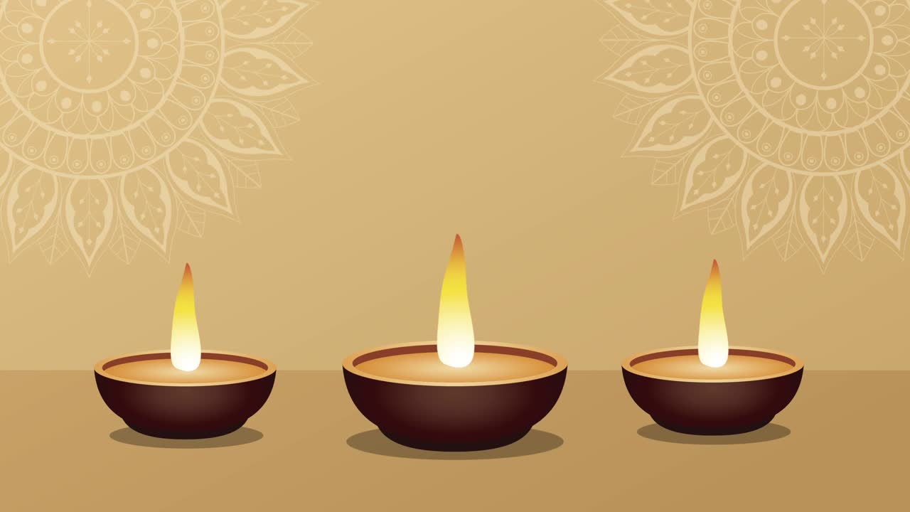animazione di celebrazione dell'eid mubarak con candele