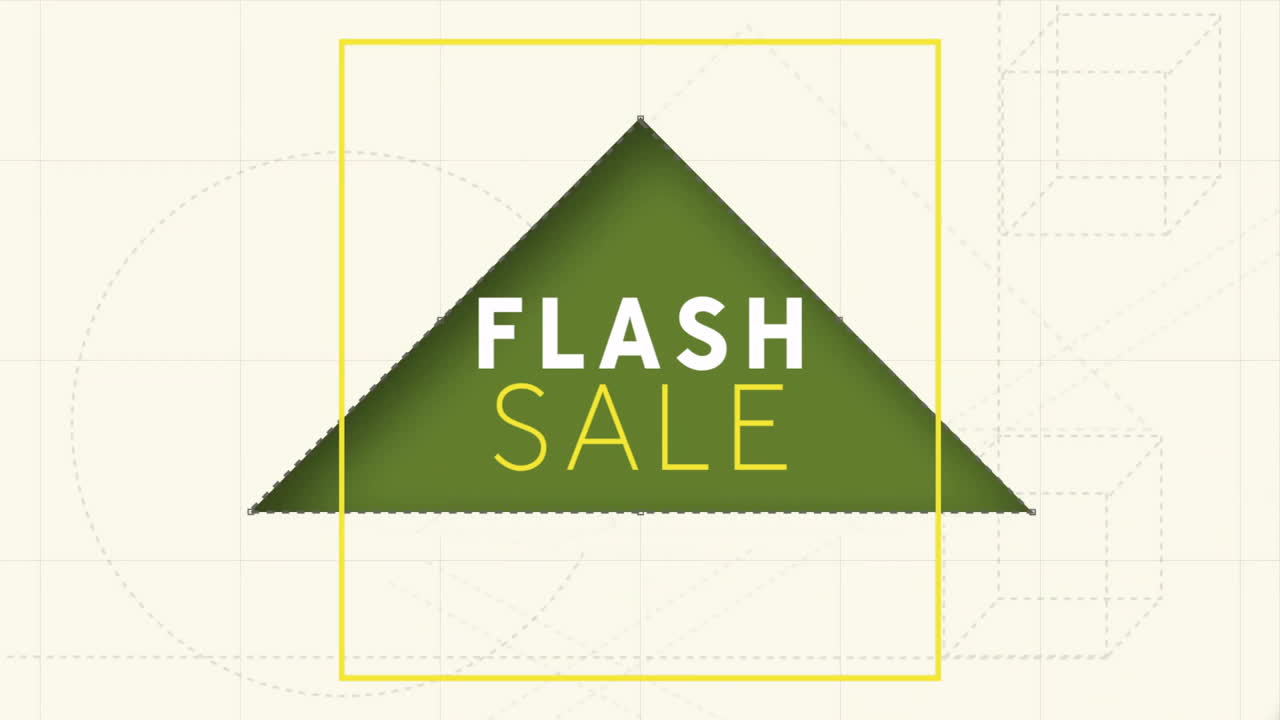 패턴 배경 위에 플래시 판매 텍스트의 애니메이션