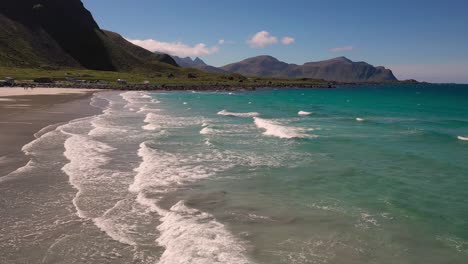 beach lofoten islands is an archipelago in the county of nordland, norway.