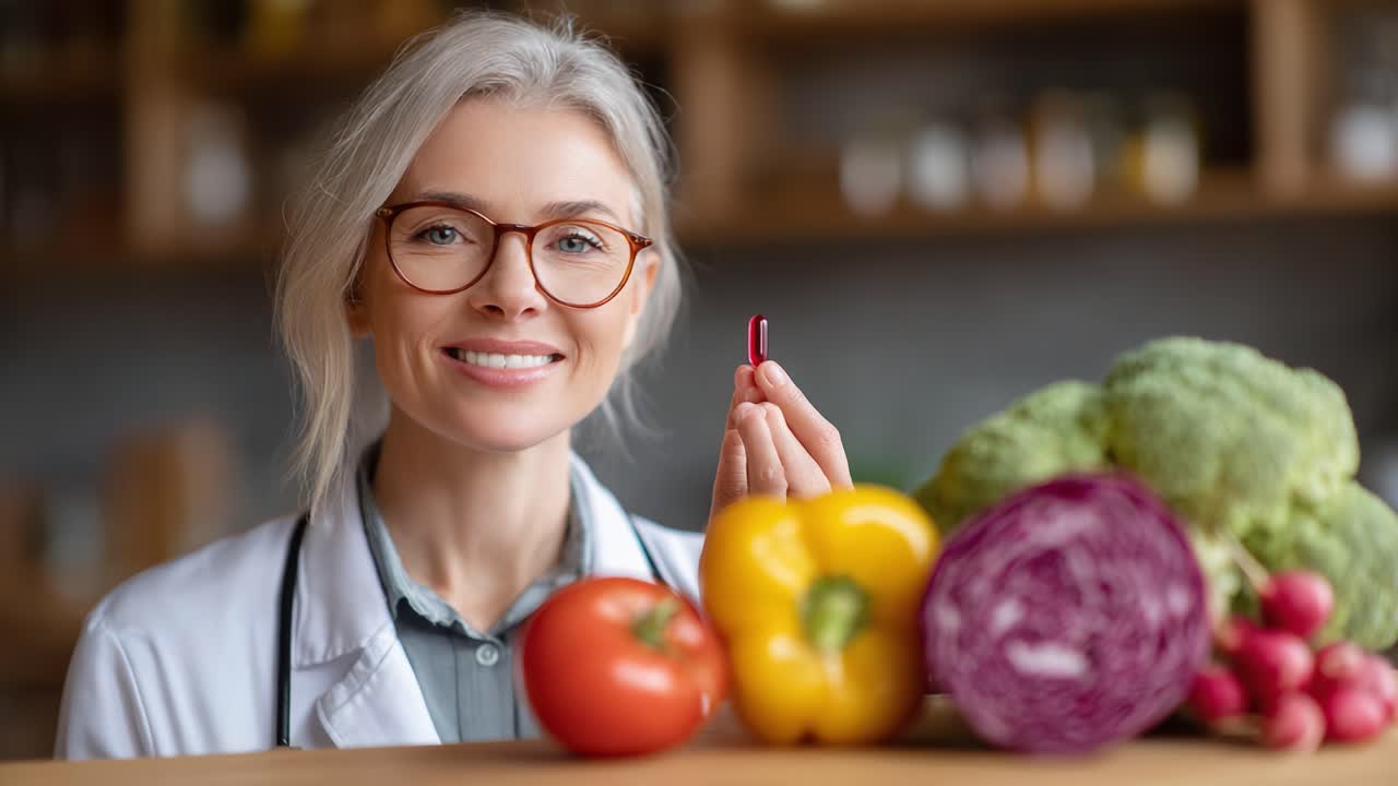 Un professionista sanitario spiega l'importanza della nutrizione e degli integratori, sottolineando l'equilibrio tra scelte alimentari sane e miglioramenti dietetici
