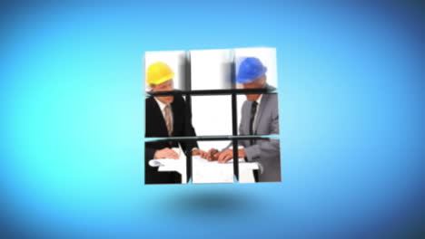 montaje de negocios y arquitectura